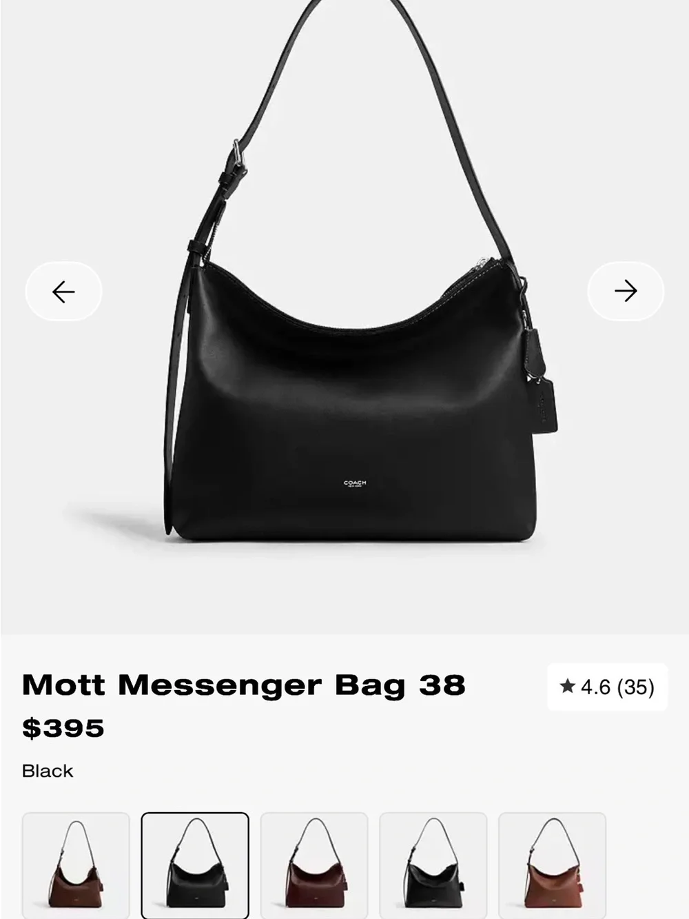 Coach Mott 38 black